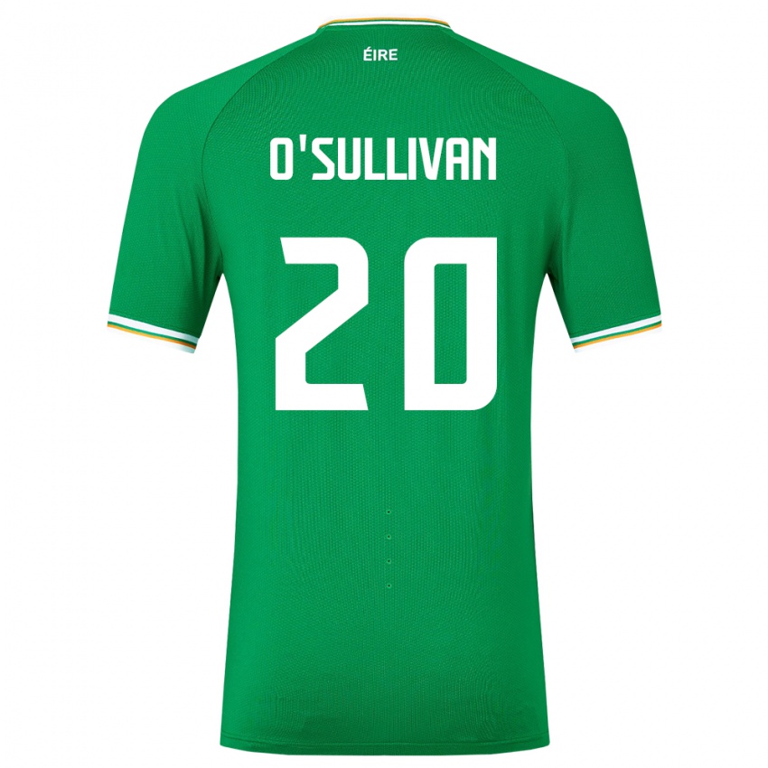 Mann Irland Cathal O'sullivan #20 Grønn Hjemmetrøye Drakt Trøye 24-26 Skjorter T-Skjorte