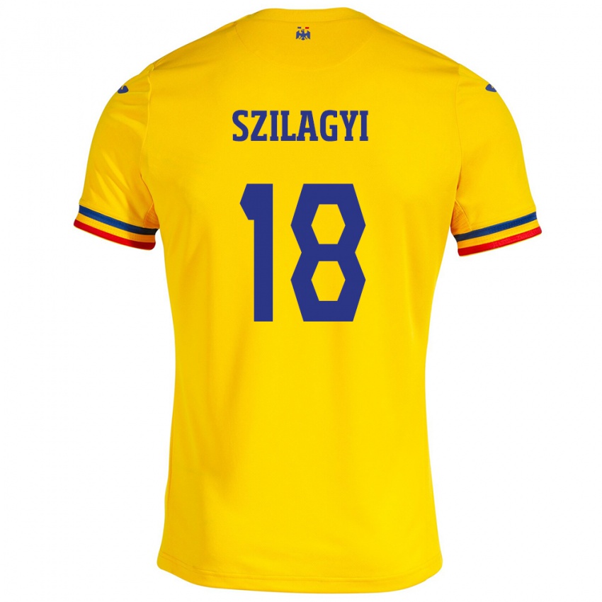 Mann Romania Szabolcs Szilágyi #18 Gul Hjemmetrøye Drakt Trøye 24-26 Skjorter T-Skjorte