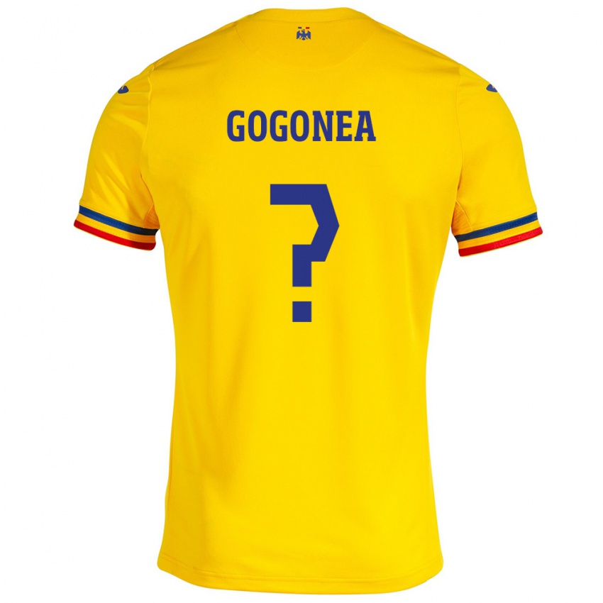 Mann Romania Raul Gogonea #0 Gul Hjemmetrøye Drakt Trøye 24-26 Skjorter T-Skjorte