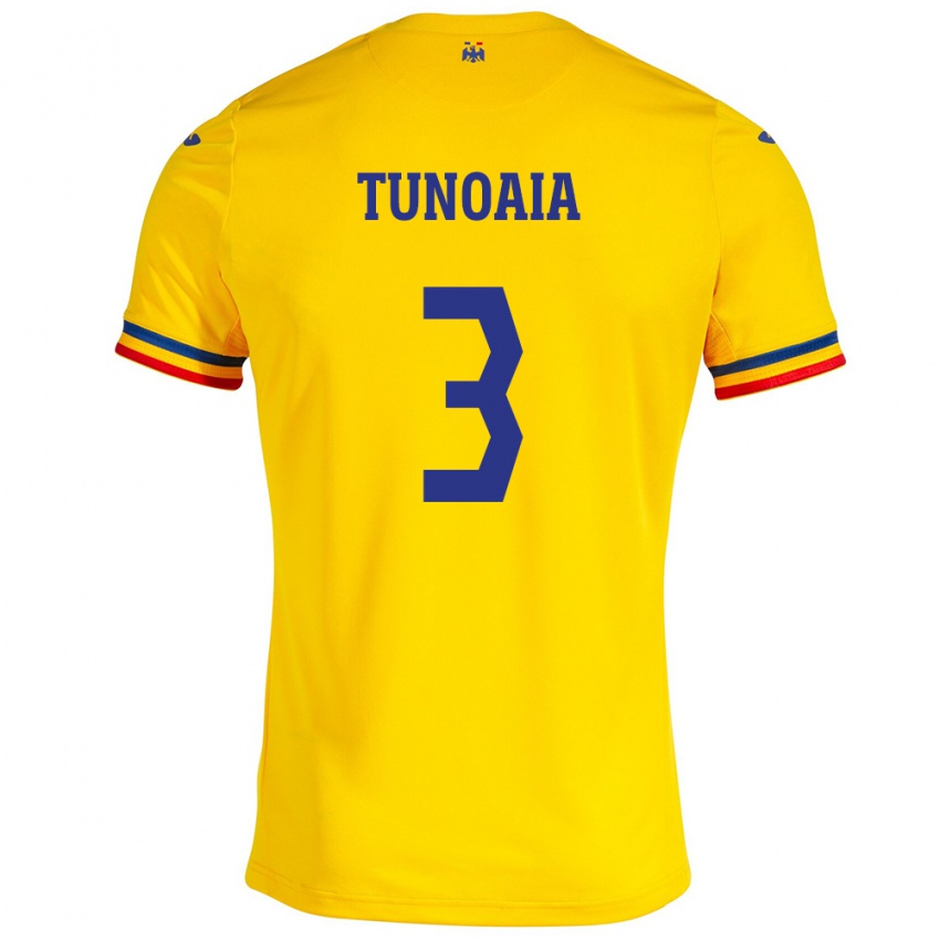 Mann Romania Alexandra Tunoaia #3 Gul Hjemmetrøye Drakt Trøye 24-26 Skjorter T-Skjorte