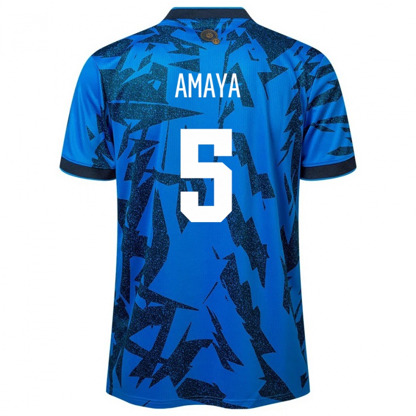 Mann El Salvador Nicolle Amaya #5 Blå Hjemmetrøye Drakt Trøye 24-26 Skjorter T-Skjorte