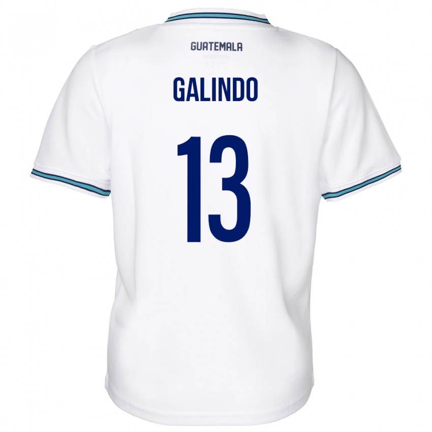 Mann Guatemala Alejandro Galindo #13 Hvit Hjemmetrøye Drakt Trøye 24-26 Skjorter T-Skjorte