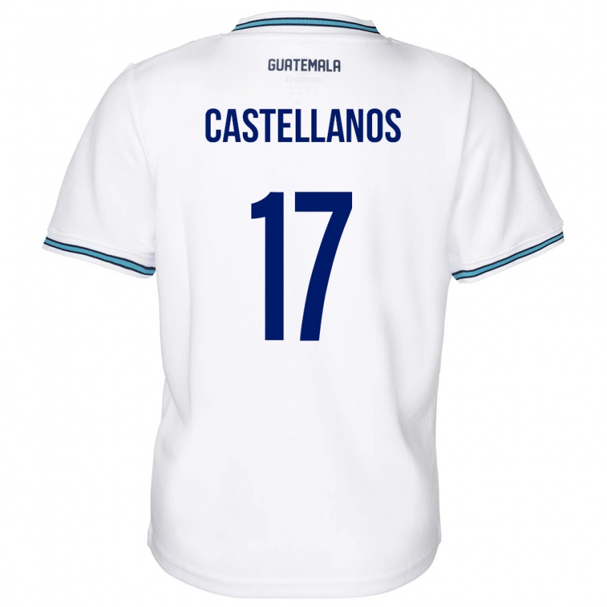 Mann Guatemala Óscar Castellanos #17 Hvit Hjemmetrøye Drakt Trøye 24-26 Skjorter T-Skjorte