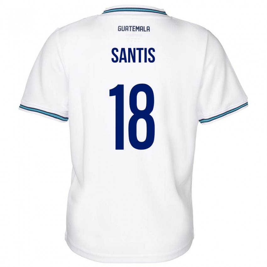 Mann Guatemala Óscar Santis #18 Hvit Hjemmetrøye Drakt Trøye 24-26 Skjorter T-Skjorte