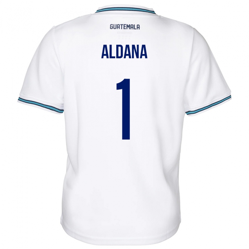 Mann Guatemala David Aldana #1 Hvit Hjemmetrøye Drakt Trøye 24-26 Skjorter T-Skjorte