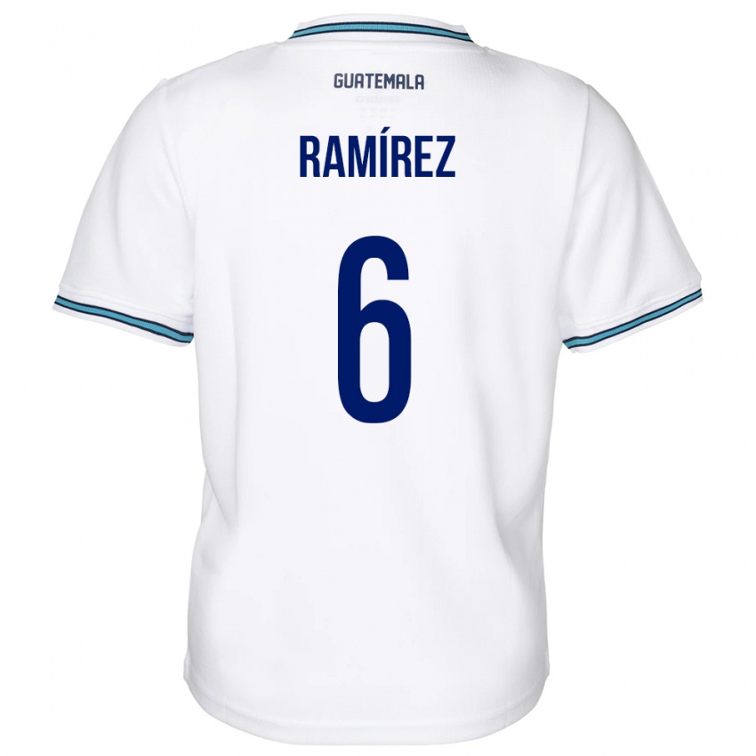 Mann Guatemala Kevin Ramírez #6 Hvit Hjemmetrøye Drakt Trøye 24-26 Skjorter T-Skjorte