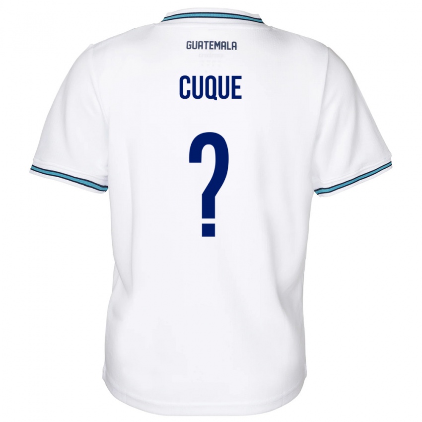 Mann Guatemala Diego Cuque #0 Hvit Hjemmetrøye Drakt Trøye 24-26 Skjorter T-Skjorte