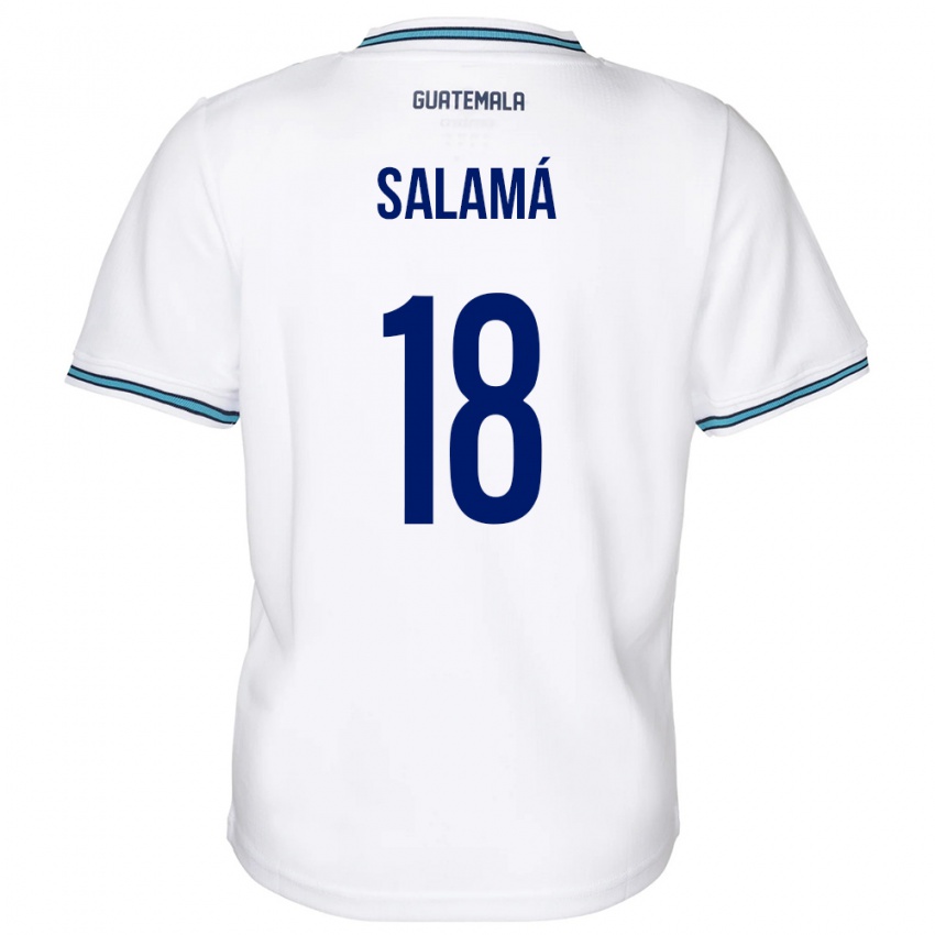 Mann Guatemala Anthony Salamá #18 Hvit Hjemmetrøye Drakt Trøye 24-26 Skjorter T-Skjorte