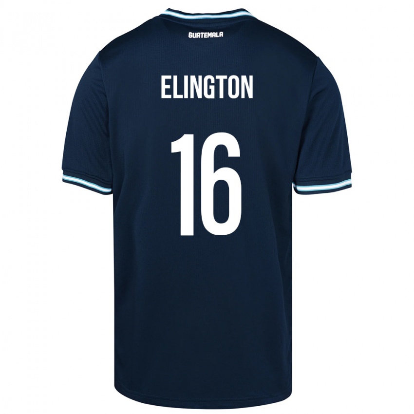 Mann Guatemala Elvi Elington #16 Blå Bortetrøye Drakt Trøye 24-26 Skjorter T-Skjorte