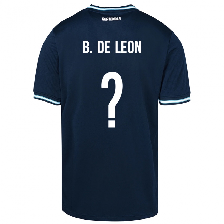 Mann Guatemala Brandon De Leon #0 Blå Bortetrøye Drakt Trøye 24-26 Skjorter T-Skjorte