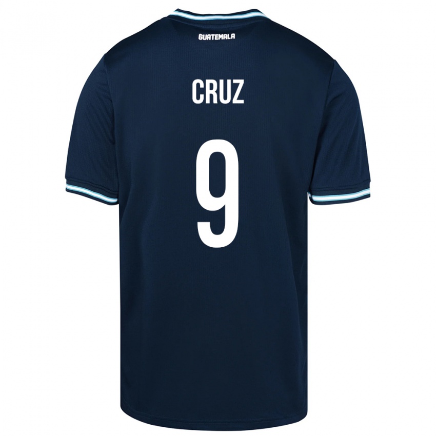 Mann Guatemala Celsa Cruz #9 Blå Bortetrøye Drakt Trøye 24-26 Skjorter T-Skjorte