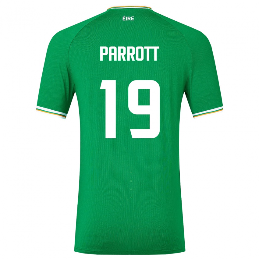 Dame Irland Troy Parrott #19 Grønn Hjemmetrøye Drakt Trøye 24-26 Skjorter T-Skjorte