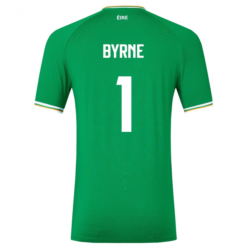 Dame Irland Reece Byrne #1 Grønn Hjemmetrøye Drakt Trøye 24-26 Skjorter T-Skjorte