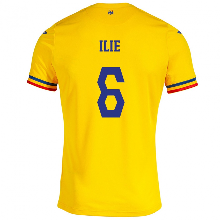 Dame Romania Matei Ilie #6 Gul Hjemmetrøye Drakt Trøye 24-26 Skjorter T-Skjorte