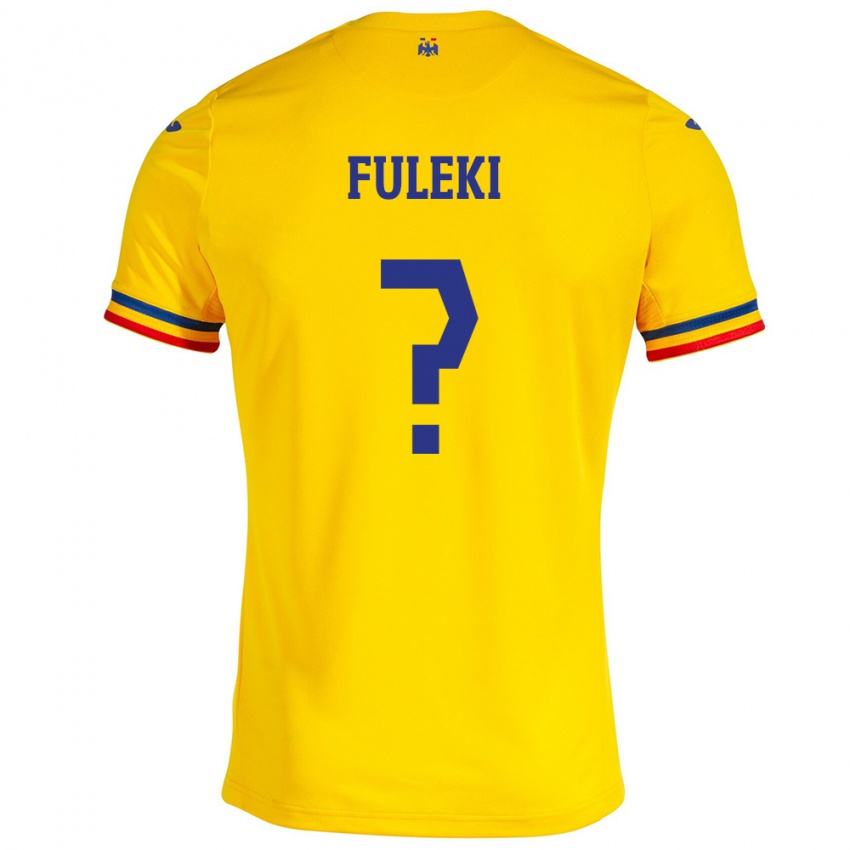 Dame Romania Rafael Fuleki #0 Gul Hjemmetrøye Drakt Trøye 24-26 Skjorter T-Skjorte