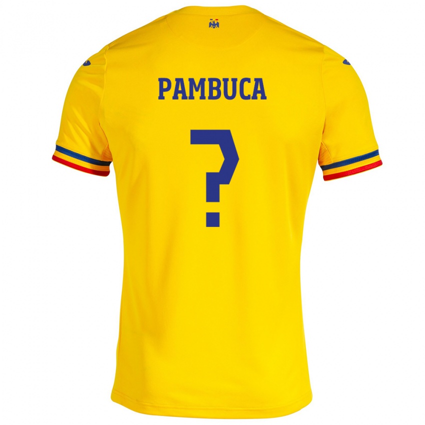 Dame Romania Alesio Pambuca #0 Gul Hjemmetrøye Drakt Trøye 24-26 Skjorter T-Skjorte