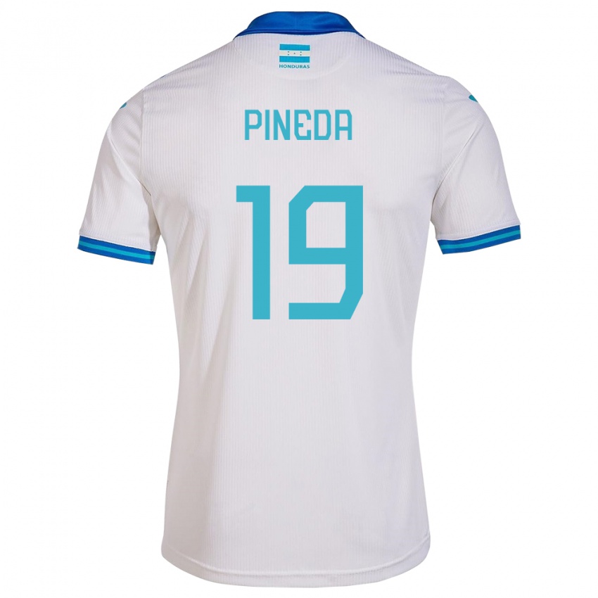 Dame Honduras Carlos Pineda #19 Hvit Hjemmetrøye Drakt Trøye 24-26 Skjorter T-Skjorte