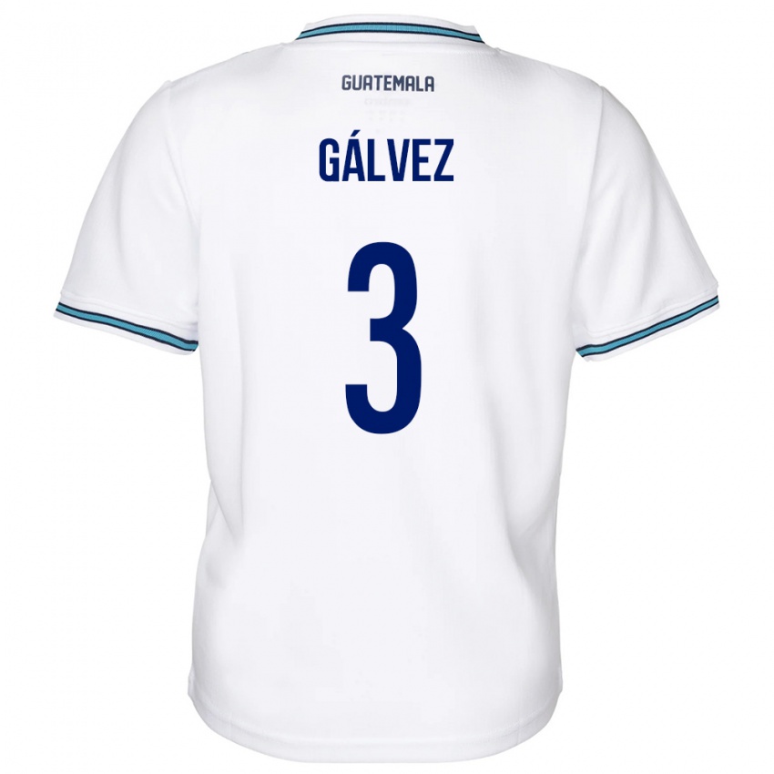 Dame Guatemala Fredy Gálvez #3 Hvit Hjemmetrøye Drakt Trøye 24-26 Skjorter T-Skjorte
