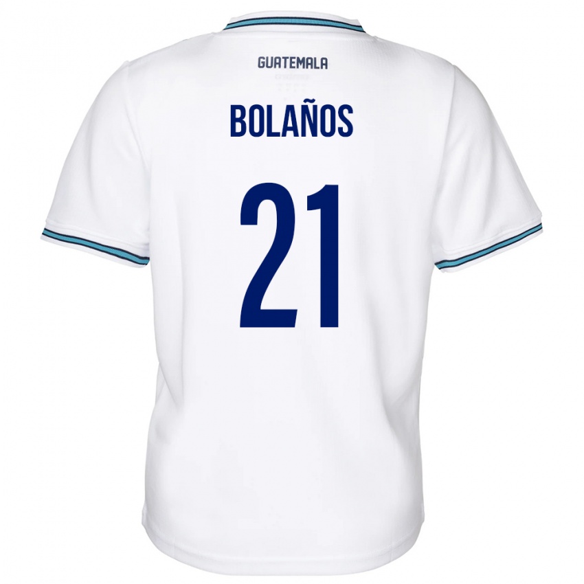 Dame Guatemala Diego Bolaños #21 Hvit Hjemmetrøye Drakt Trøye 24-26 Skjorter T-Skjorte
