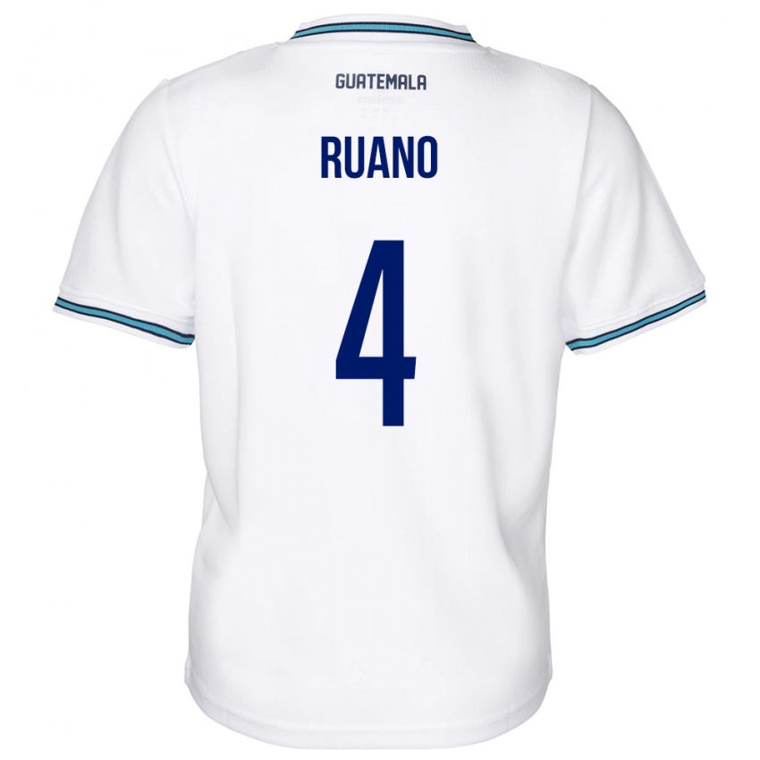 Dame Guatemala Michelle Ruano #4 Hvit Hjemmetrøye Drakt Trøye 24-26 Skjorter T-Skjorte