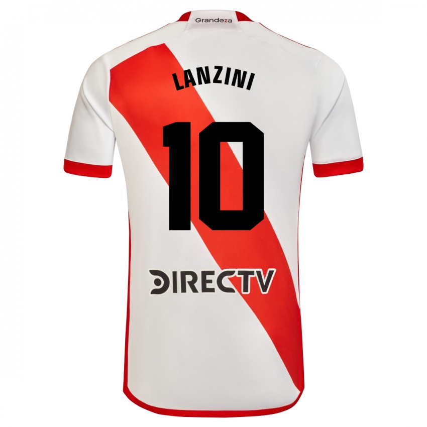 Barn Manuel Lanzini #10 Hvit Rød Hjemmetrøye Drakt Trøye 2023/24 Skjorter T-Skjorte