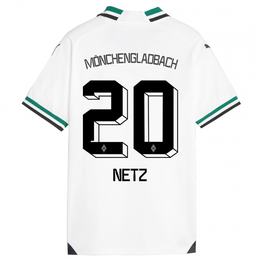 Barn Luca Netz #20 Hvit Grønn Hjemmetrøye Drakt Trøye 2023/24 Skjorter T-Skjorte
