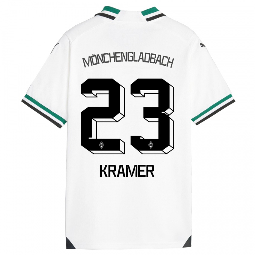 Barn Christoph Kramer #23 Hvit Grønn Hjemmetrøye Drakt Trøye 2023/24 Skjorter T-Skjorte
