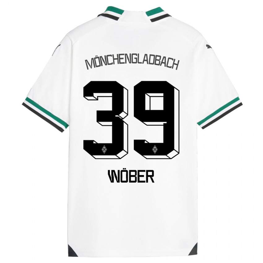 Barn Maximilian Wöber #39 Hvit Grønn Hjemmetrøye Drakt Trøye 2023/24 Skjorter T-Skjorte