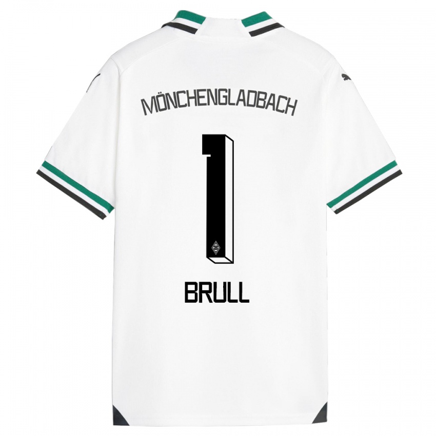 Barn Maximilian Brüll #1 Hvit Grønn Hjemmetrøye Drakt Trøye 2023/24 Skjorter T-Skjorte