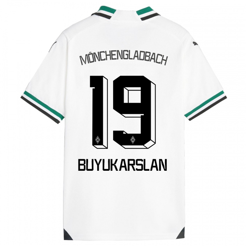 Barn Oguzcan Büyükarslan #19 Hvit Grønn Hjemmetrøye Drakt Trøye 2023/24 Skjorter T-Skjorte