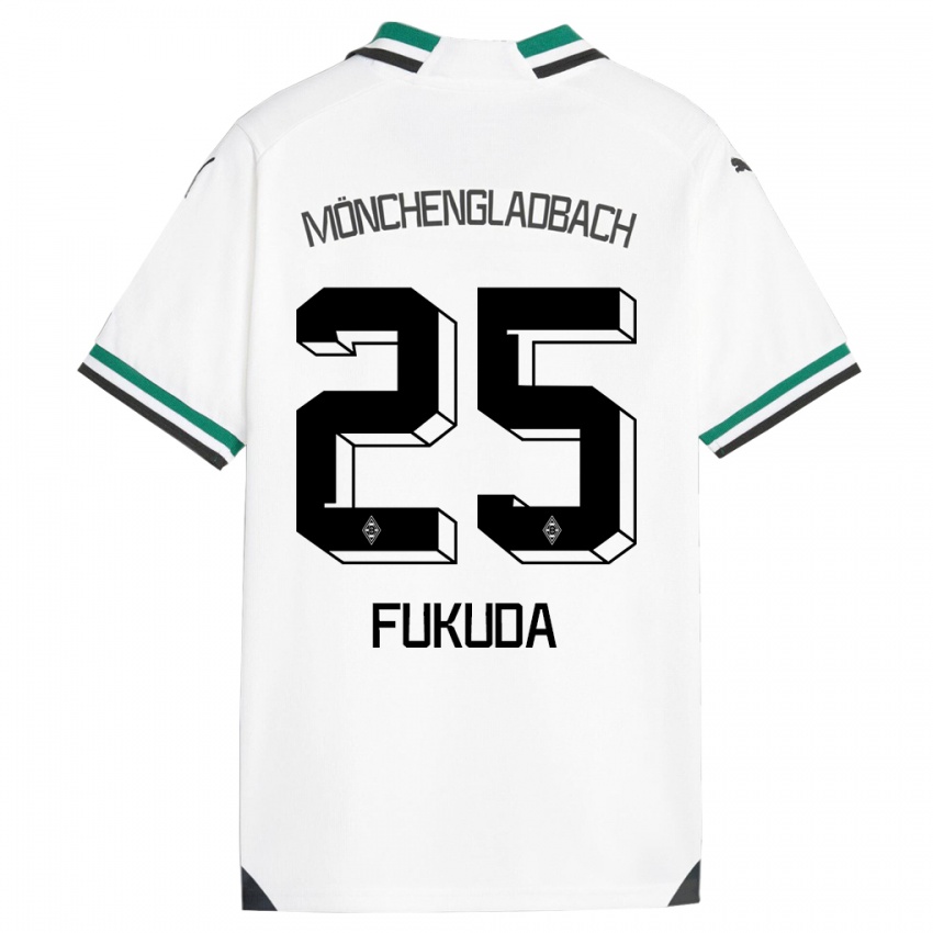 Barn Shio Fukuda #25 Hvit Grønn Hjemmetrøye Drakt Trøye 2023/24 Skjorter T-Skjorte