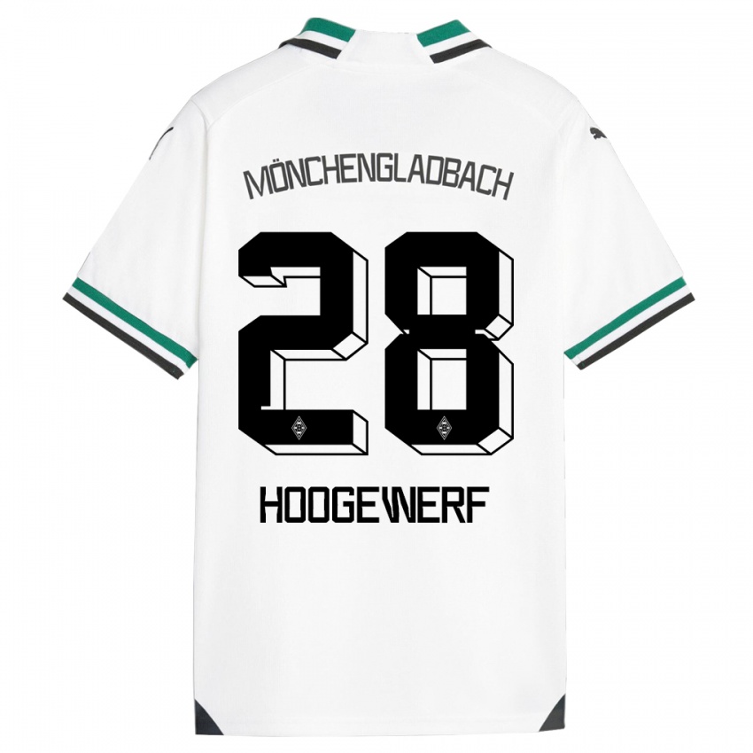 Barn Dillon Hoogewerf #28 Hvit Grønn Hjemmetrøye Drakt Trøye 2023/24 Skjorter T-Skjorte