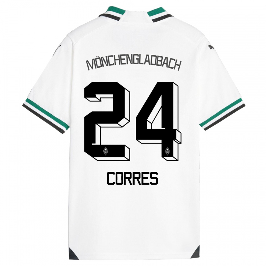 Barn Carolin Corres #24 Hvit Grønn Hjemmetrøye Drakt Trøye 2023/24 Skjorter T-Skjorte