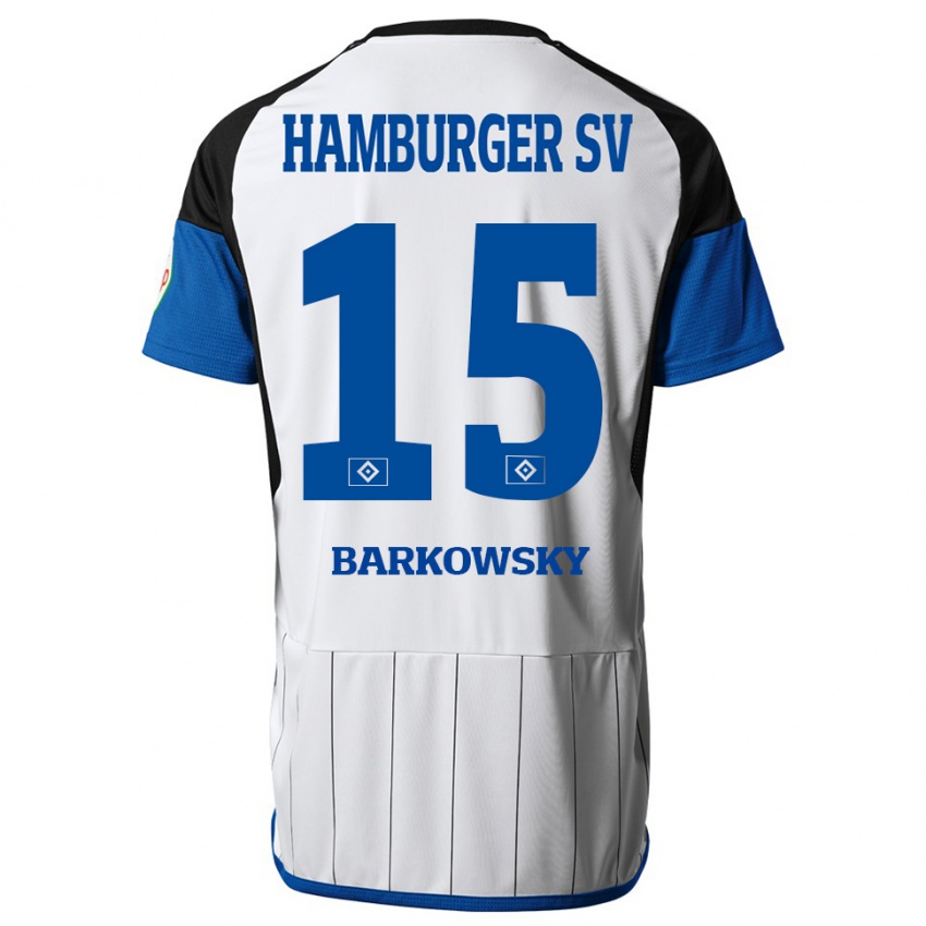 Barn Finn Barkowsky #15 Hvit Hjemmetrøye Drakt Trøye 2023/24 Skjorter T-Skjorte