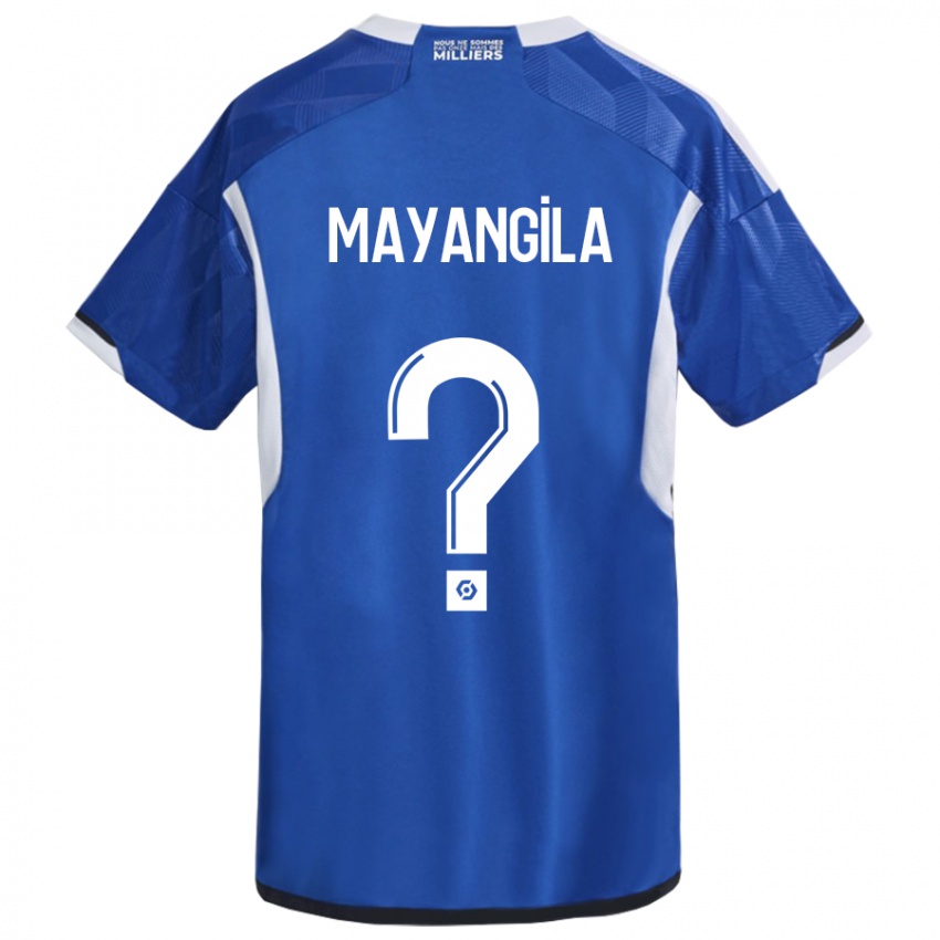 Barn Ryan Tutu Mayangila #0 Blå Hjemmetrøye Drakt Trøye 2023/24 Skjorter T-Skjorte