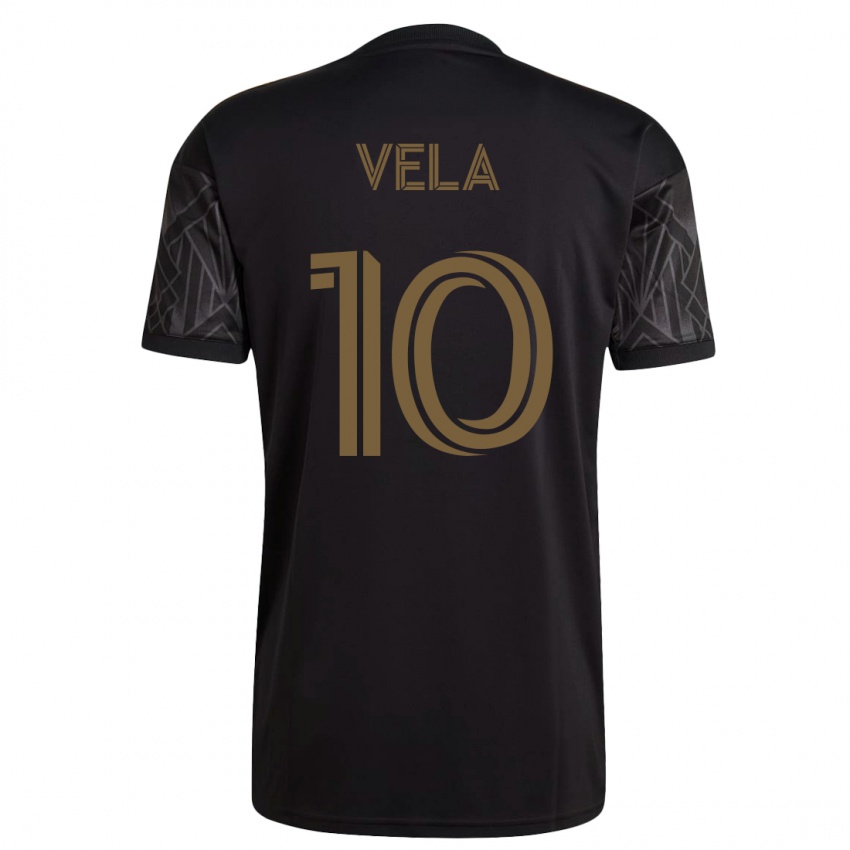 Barn Carlos Vela #10 Svart Hjemmetrøye Drakt Trøye 2023/24 Skjorter T-Skjorte