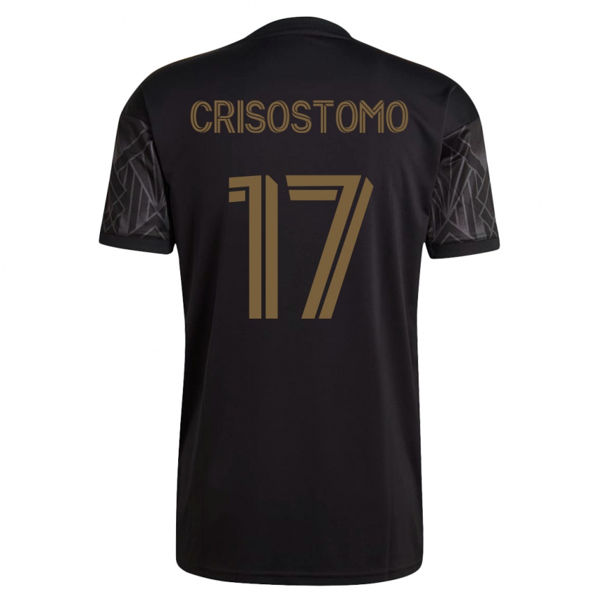 Barn Danny Crisostomo #17 Svart Hjemmetrøye Drakt Trøye 2023/24 Skjorter T-Skjorte
