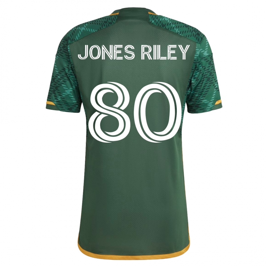 Barn Jaden Jones-Riley #80 Grønn Hjemmetrøye Drakt Trøye 2023/24 Skjorter T-Skjorte