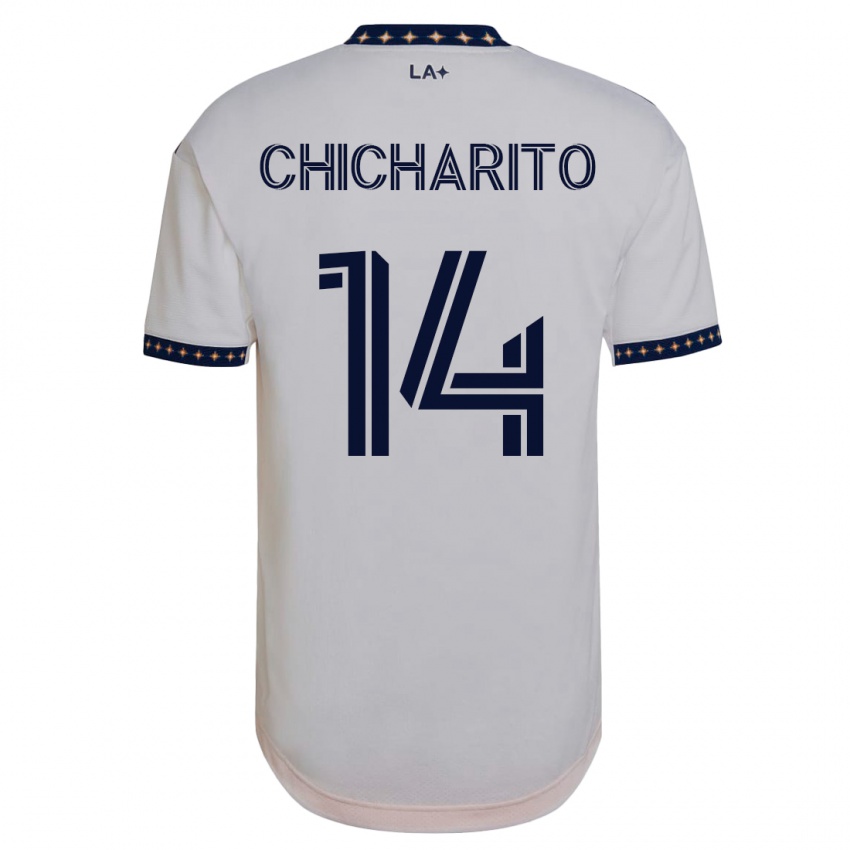 Barn Chicharito #14 Hvit Hjemmetrøye Drakt Trøye 2023/24 Skjorter T-Skjorte