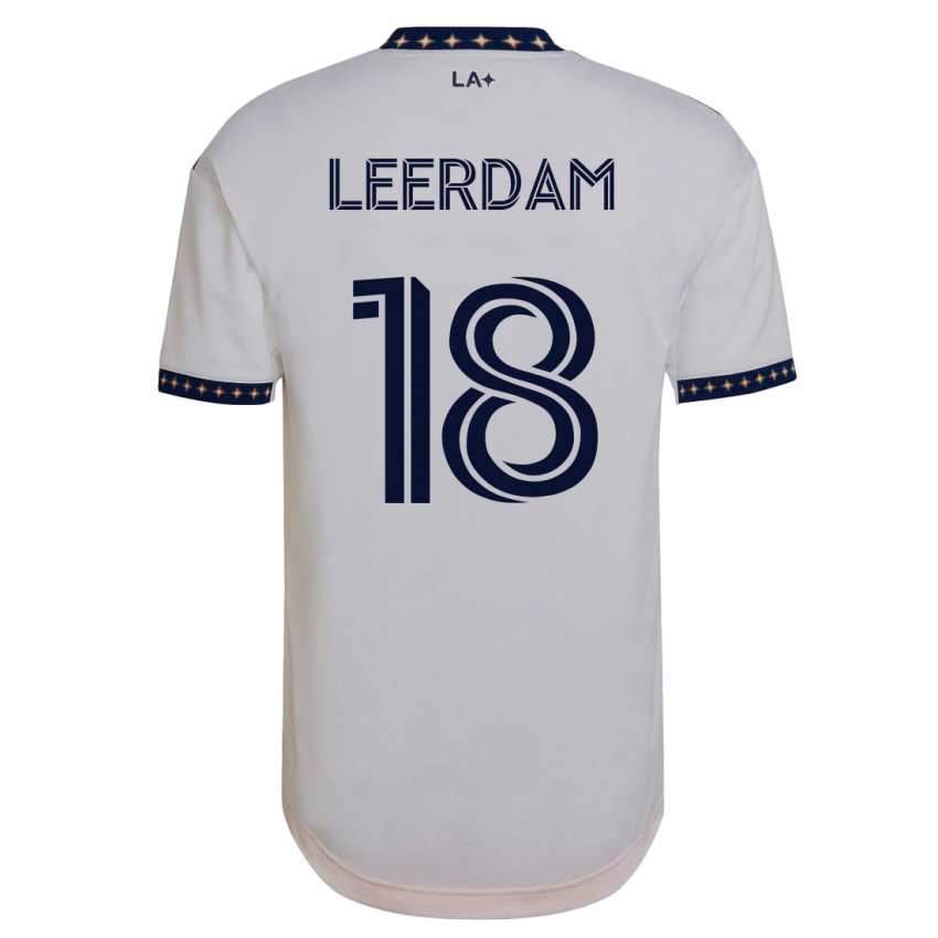 Barn Kelvin Leerdam #18 Hvit Hjemmetrøye Drakt Trøye 2023/24 Skjorter T-Skjorte