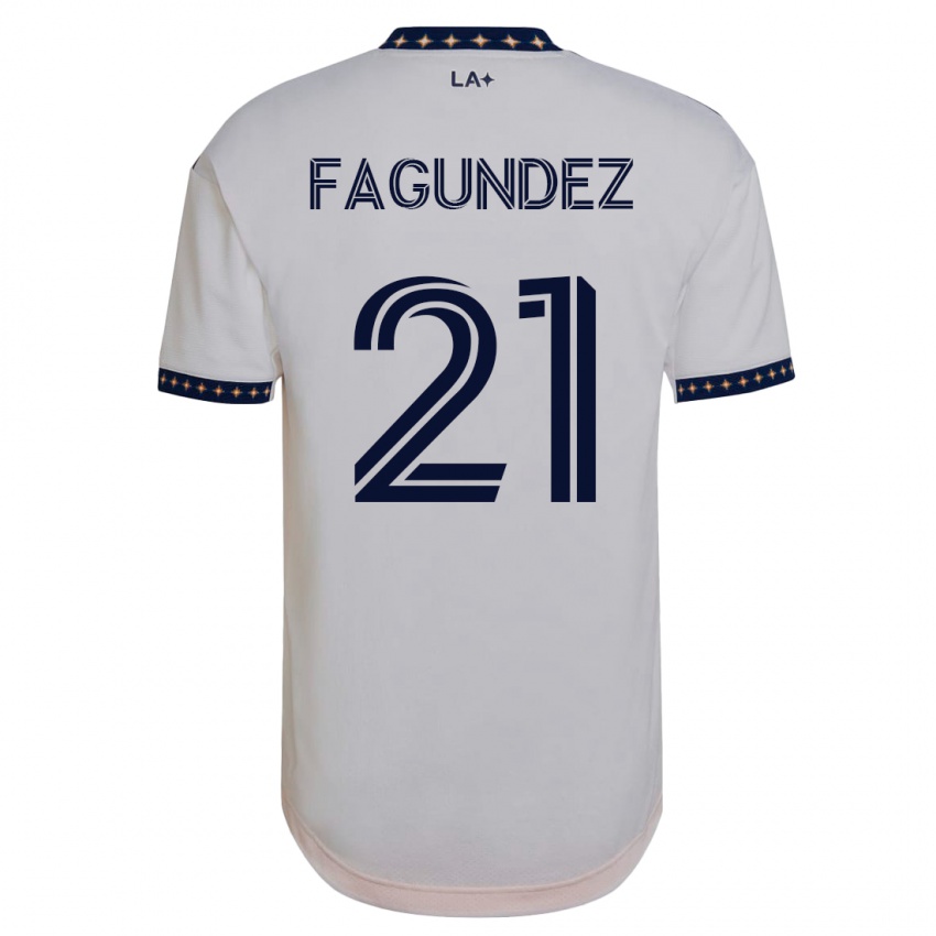 Barn Diego Fagúndez #21 Hvit Hjemmetrøye Drakt Trøye 2023/24 Skjorter T-Skjorte