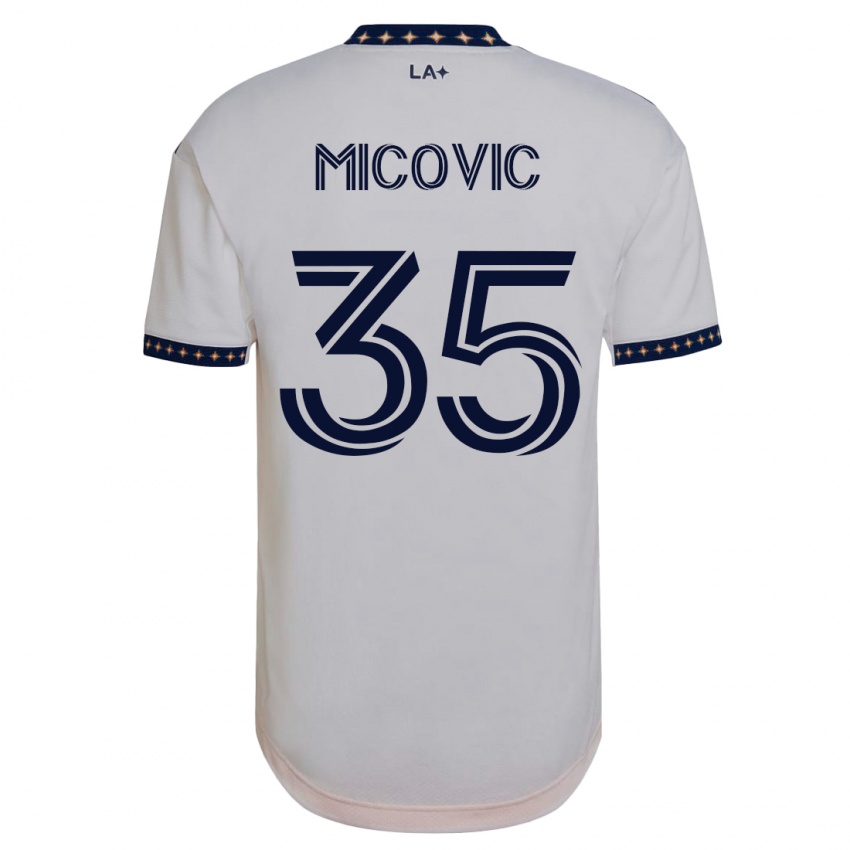 Barn Novak Micovic #35 Hvit Hjemmetrøye Drakt Trøye 2023/24 Skjorter T-Skjorte