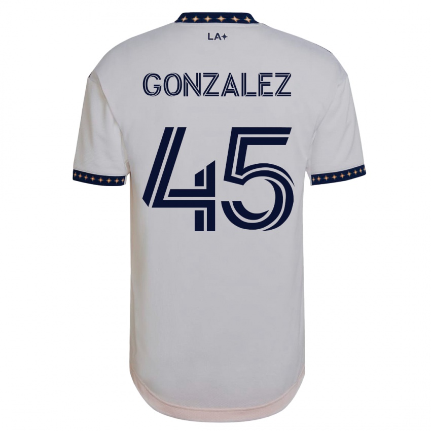 Barn Adrián González #45 Hvit Hjemmetrøye Drakt Trøye 2023/24 Skjorter T-Skjorte