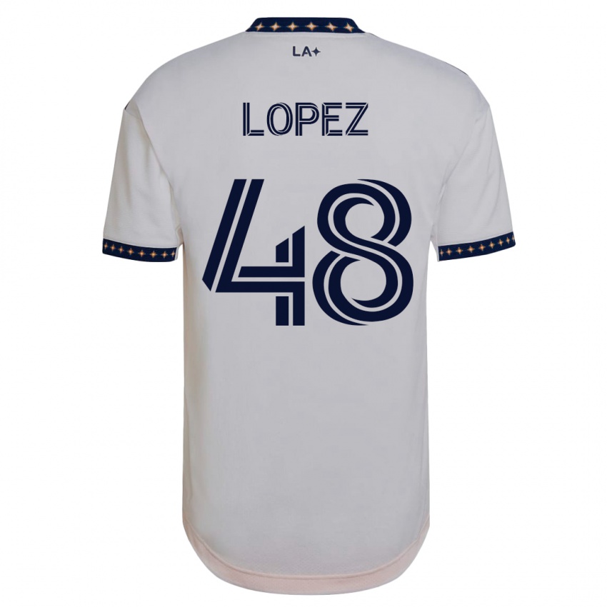 Barn Diego López #48 Hvit Hjemmetrøye Drakt Trøye 2023/24 Skjorter T-Skjorte