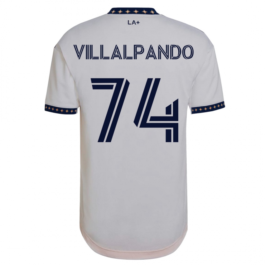 Barn Sergio Villalpando #74 Hvit Hjemmetrøye Drakt Trøye 2023/24 Skjorter T-Skjorte