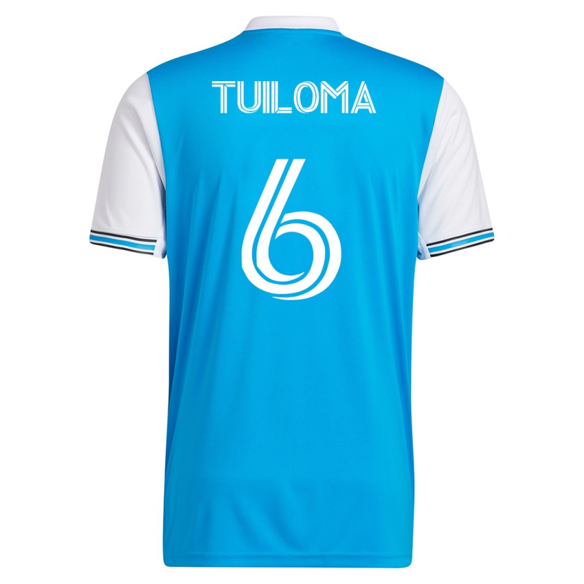 Barn Bill Tuiloma #6 Blå Hjemmetrøye Drakt Trøye 2023/24 Skjorter T-Skjorte