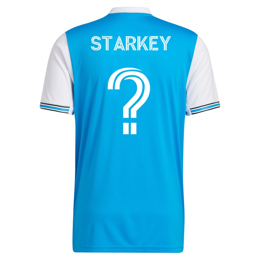 Barn Caleb Starkey #0 Blå Hjemmetrøye Drakt Trøye 2023/24 Skjorter T-Skjorte