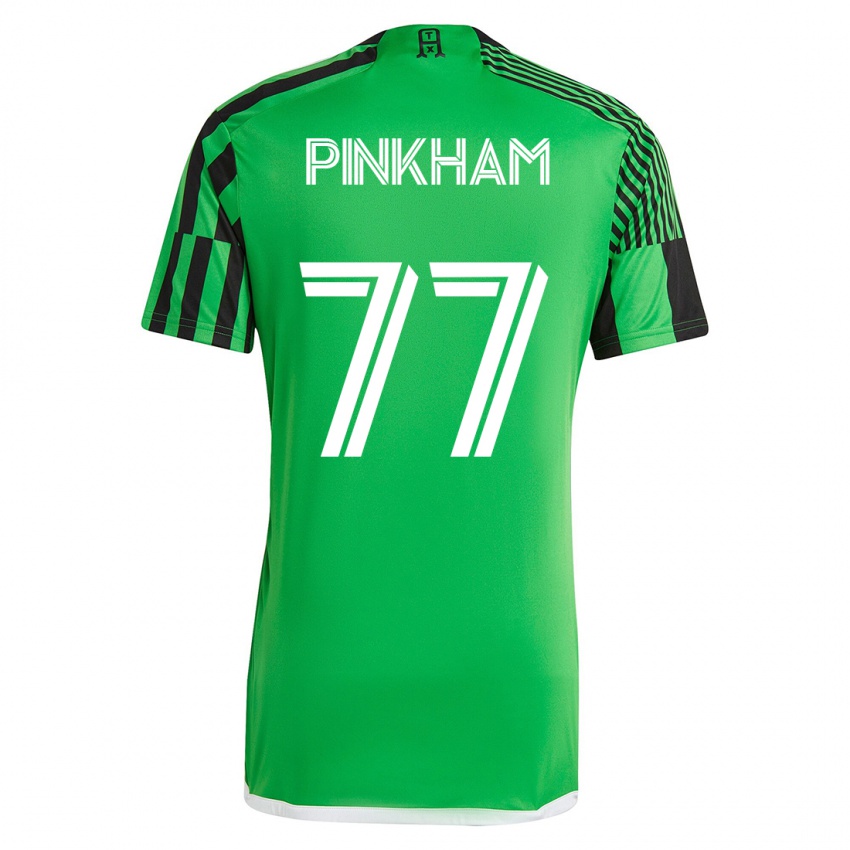 Barn Chris Pinkham #77 Grønn Svart Hjemmetrøye Drakt Trøye 2023/24 Skjorter T-Skjorte