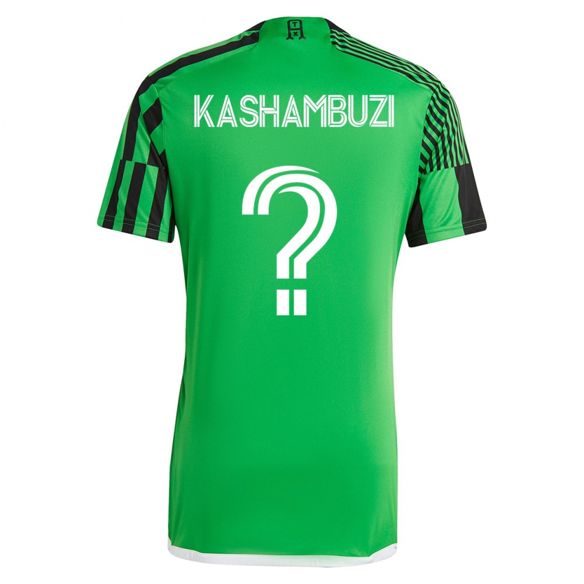 Barn Nick Kashambuzi #0 Grønn Svart Hjemmetrøye Drakt Trøye 2023/24 Skjorter T-Skjorte