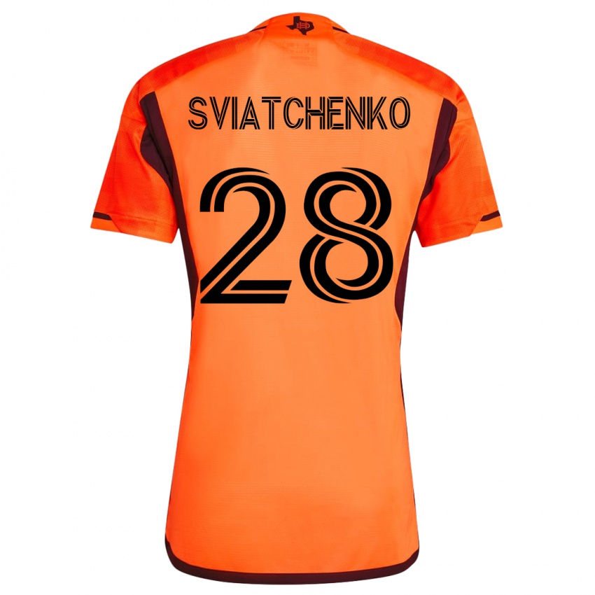 Barn Erik Sviatchenko #28 Oransje Hjemmetrøye Drakt Trøye 2023/24 Skjorter T-Skjorte